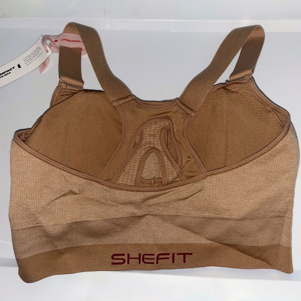 SHEFIT Women's Low Impact Tan Sports Bra - Picture 7 of 12
